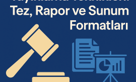 Hukuk Fakültesi İçin Yayınlama Teknikleri: Tez, Rapor ve Sunum Formatları