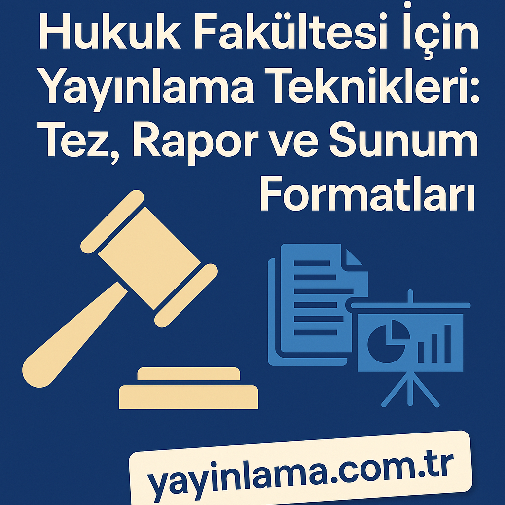 Hukuk Fakültesi İçin Yayınlama Teknikleri Tez Rapor ve Sunum Formatları - Yayınlatmak İstiyorum