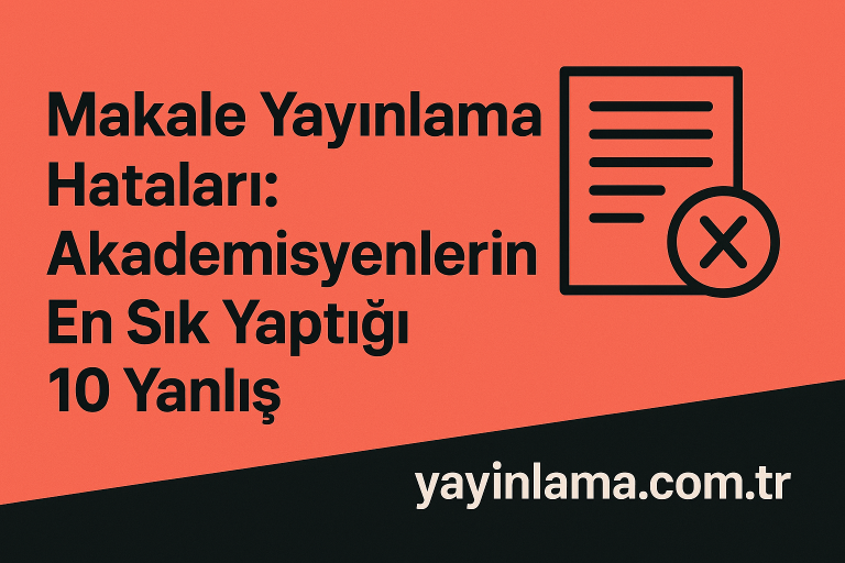 Read more about the article Makale Yayınlama Hataları: Akademisyenlerin En Sık Yaptığı 10 Yanlış