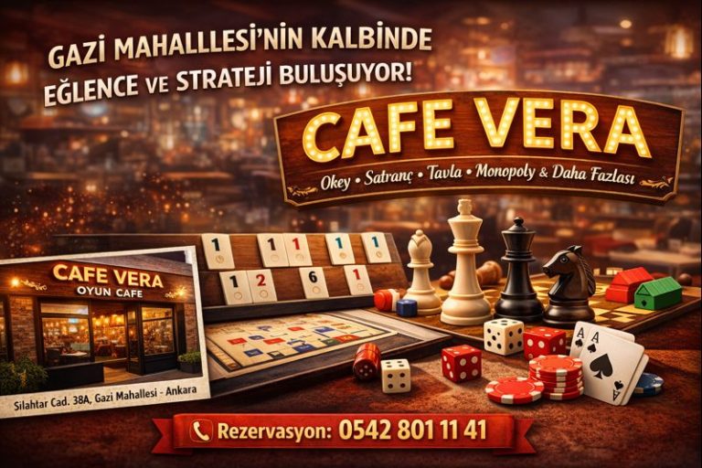 Read more about the article Cafe Vera | Gazi Mahallesi’nin En Eğlenceli Oyun Cafe’si