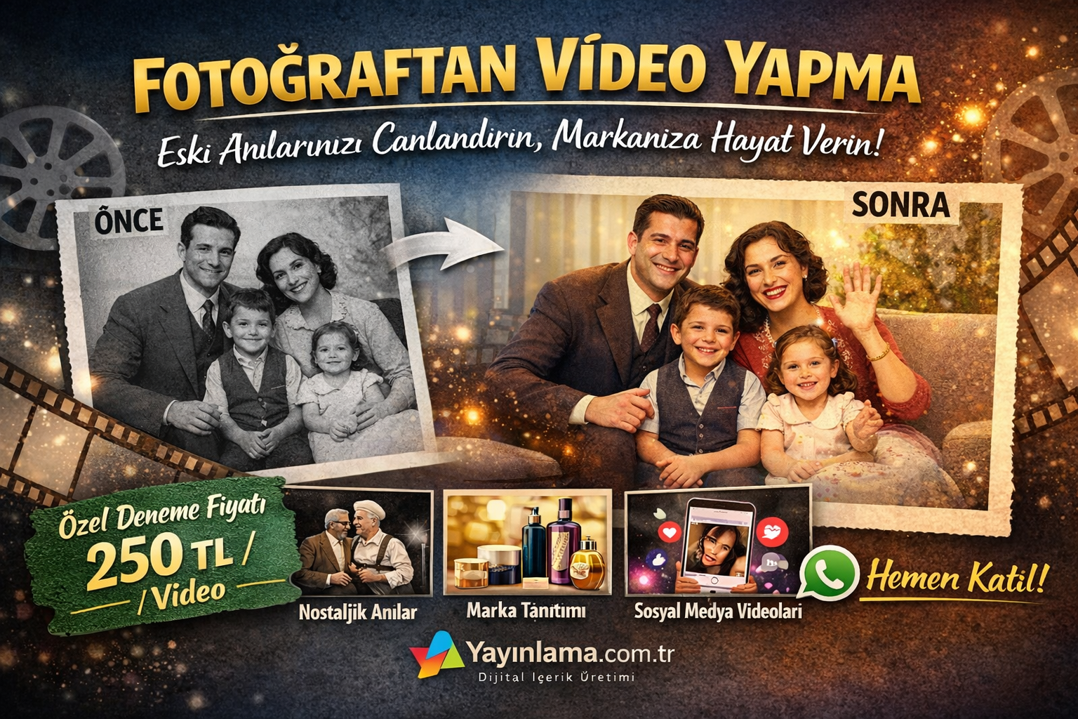 Fotoğraftan Video Yapma Eski Fotoğraflarınızı Canlandırın, Markanıza Hayat Verin!