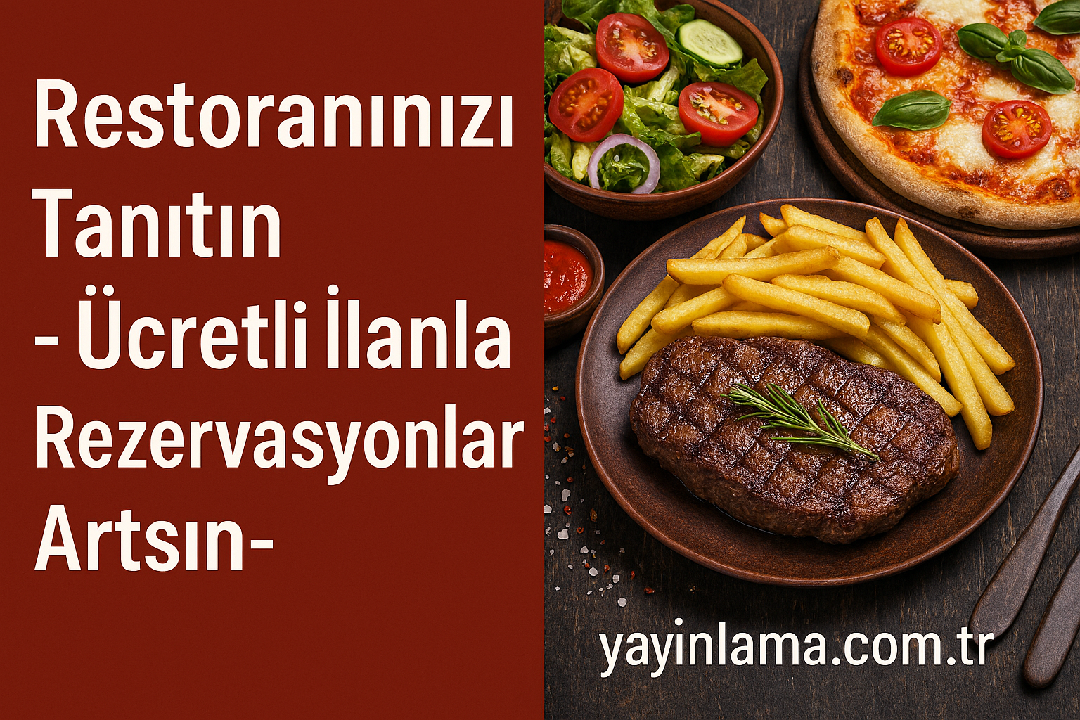 Restoranınızı Tanıtın Ücretli İlanla Rezervasyonlar Artsın - Yayınlatmak İstiyorum