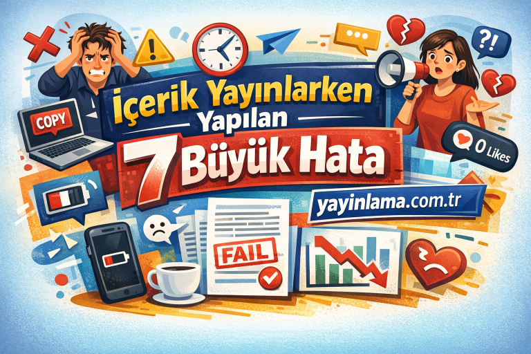 Read more about the article İçerik Yayınlarken Yapılan 7 Büyük Hata