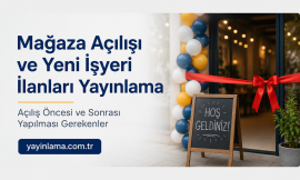 Mağaza Açılışı ve Yeni İşyeri İlanları Yayınlama – Açılış Öncesi ve Sonrası Yapılması Gerekenler