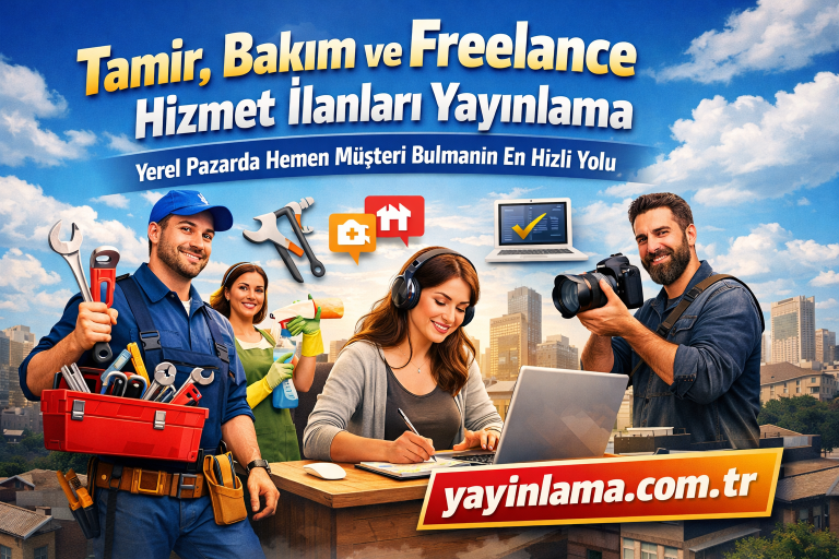 Read more about the article Tamir, Bakım ve Freelance Hizmet İlanları Yayınlama – Yerel Pazarda Hemen Müşteri Bulmanın En Hızlı Yolu