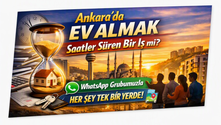 Ankara'da Ev Almak Saatler Süren Bir İş mi WhatsApp Grubumuzla Her Şey Tek Bir Yerde