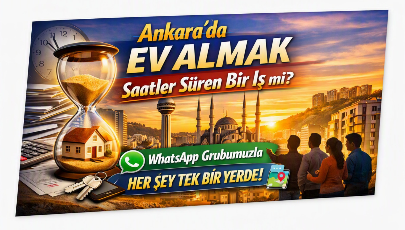 Ankarada Ev Almak Saatler Süren Bir İş mi WhatsApp Grubumuzla Her Şey Tek Bir Yerde - Yayınlatmak İstiyorum Ankara'da Ev Almak Saatler Süren Bir İş mi WhatsApp Grubumuzla Her Şey Tek Bir Yerde